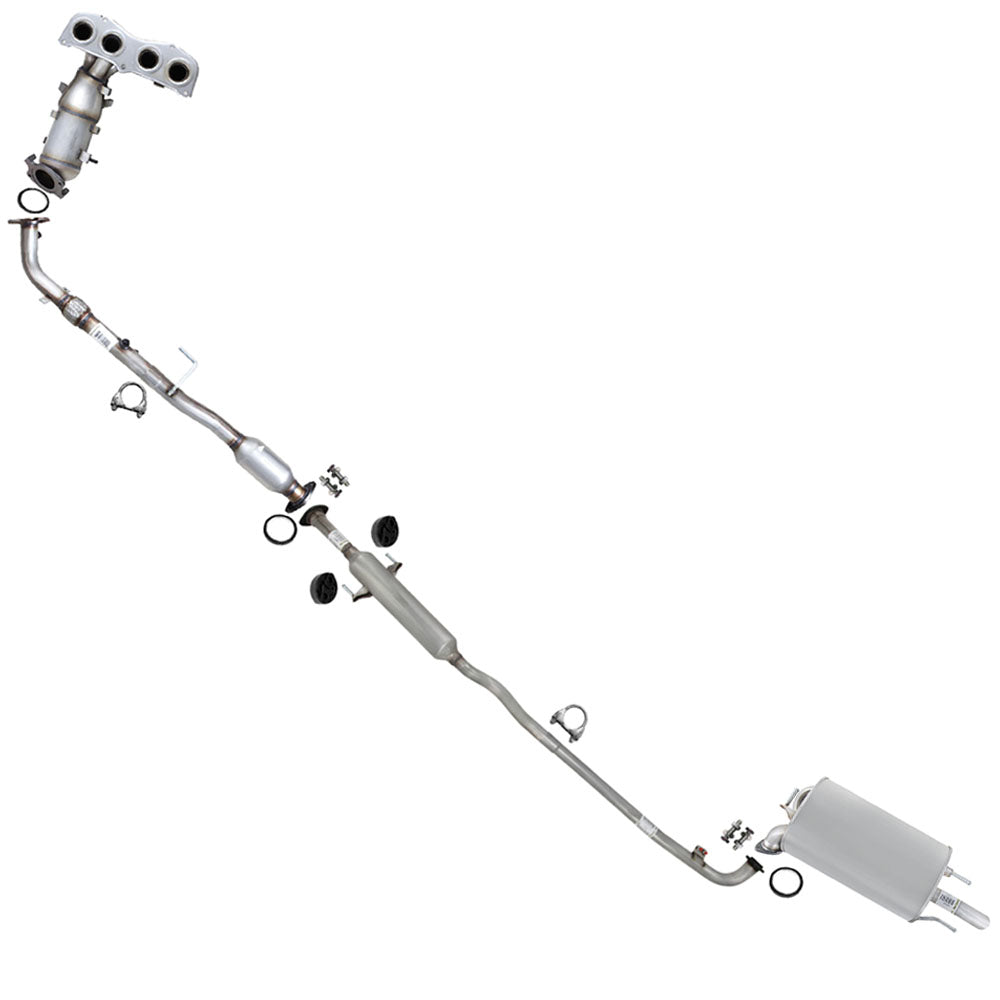 2002-2006 Toyota Camry and Solara 2.4L Exhaust Manifold Catalytic Converter Resonator Muffler Kit