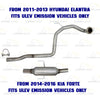 2011-2013 Hyundai Elantra 1.8L & 2014-2018 Kia Forte 2.0L Stainless Steel Exhaust Resonator Pipe