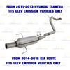2011-2013 Hyundai Elantra 1.8L & 2014-2018 Kia Forte 2.0L Stainless Steel Exhaust Resonator Pipe