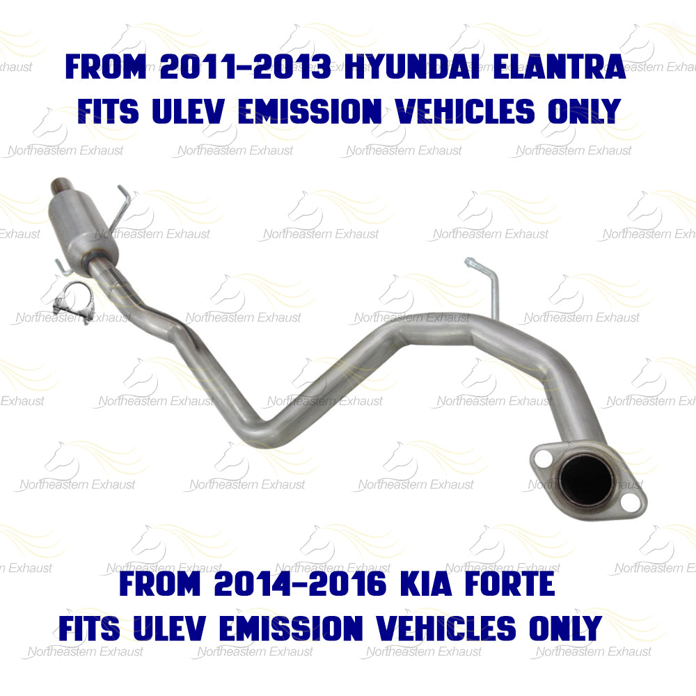 2011-2013 Hyundai Elantra 1.8L & 2014-2018 Kia Forte 2.0L Stainless Steel Exhaust Resonator Pipe
