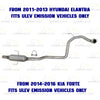 2011-2013 Hyundai Elantra 1.8L & 2014-2018 Kia Forte 2.0L Stainless Steel Exhaust Resonator Pipe