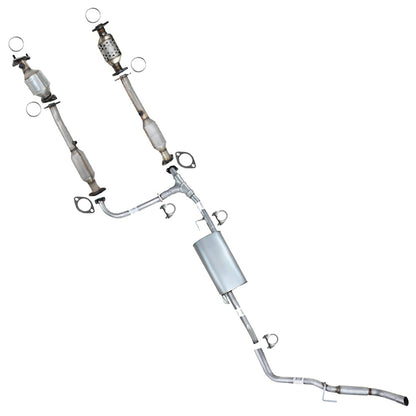 2009-2012 Suzuki Equator 4.0L EPA Approved Exhaust Pair of Manifold Catalytic Converters Muffler and Pipes Complete System Kit