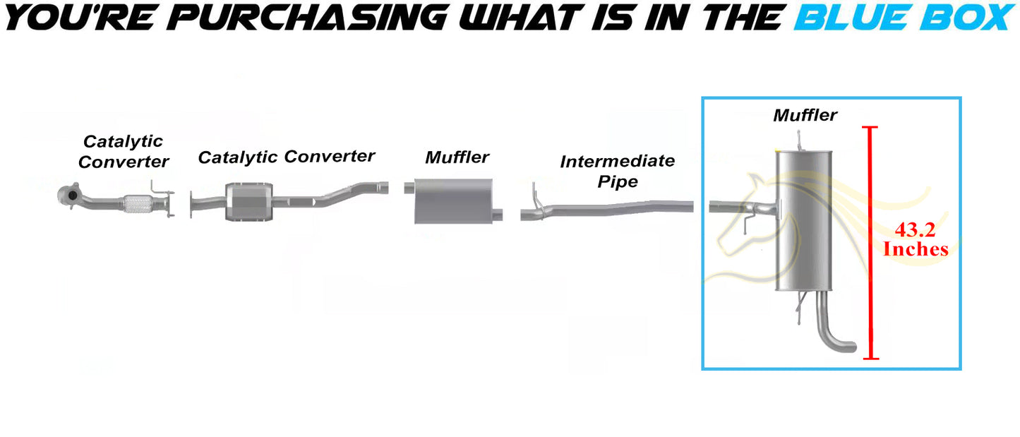 2010-2017 Chevy Equinox & GMC Terrain 2.4L Stainless Steel Exhaust Rear Muffler