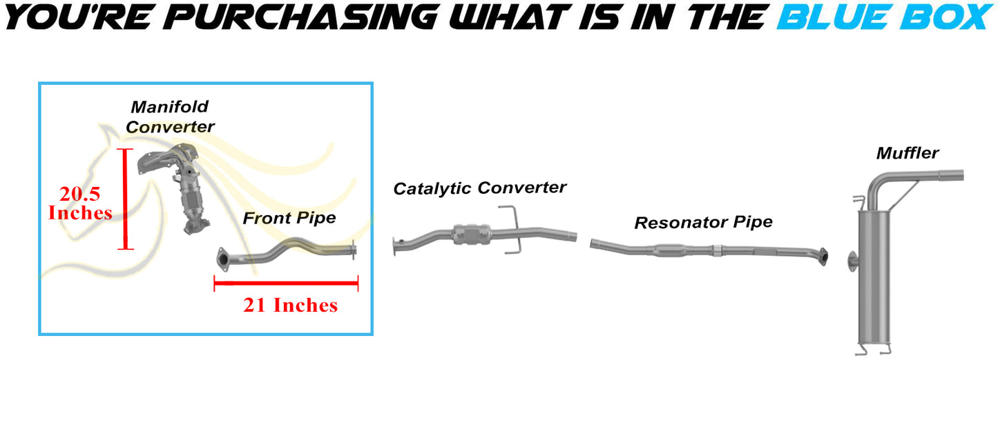 2004-2005 Toyota RAV4 2.4L Exhaust Manifold Catalytic Converter and Front Pipe Kit | EPA Approved