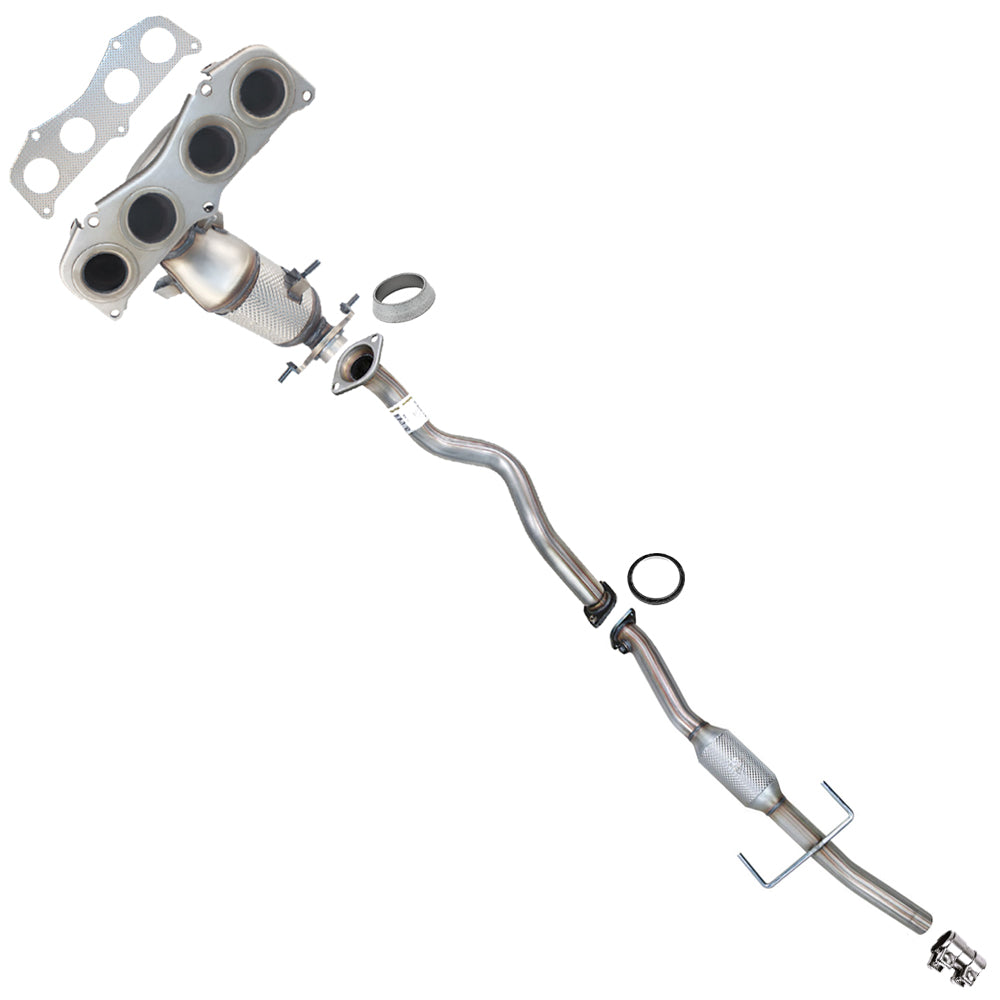 2004-2005 Toyota RAV4 2.4L Front Exhaust Manifold Converter with Front Pipe and Rear Catalytic Converter Kit