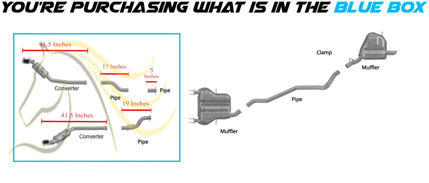 2013-2019 Jeep Grand Cherokee 3.6L Exhaust Pair of Catalytic Converters and Pipes | EPA Approved