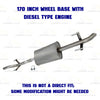 2010-2012 Mercedes-Benz Sprinter 2500 3.0L 170" WB Stainless Steel Exhaust Muffler and Tail Pipe Kit
