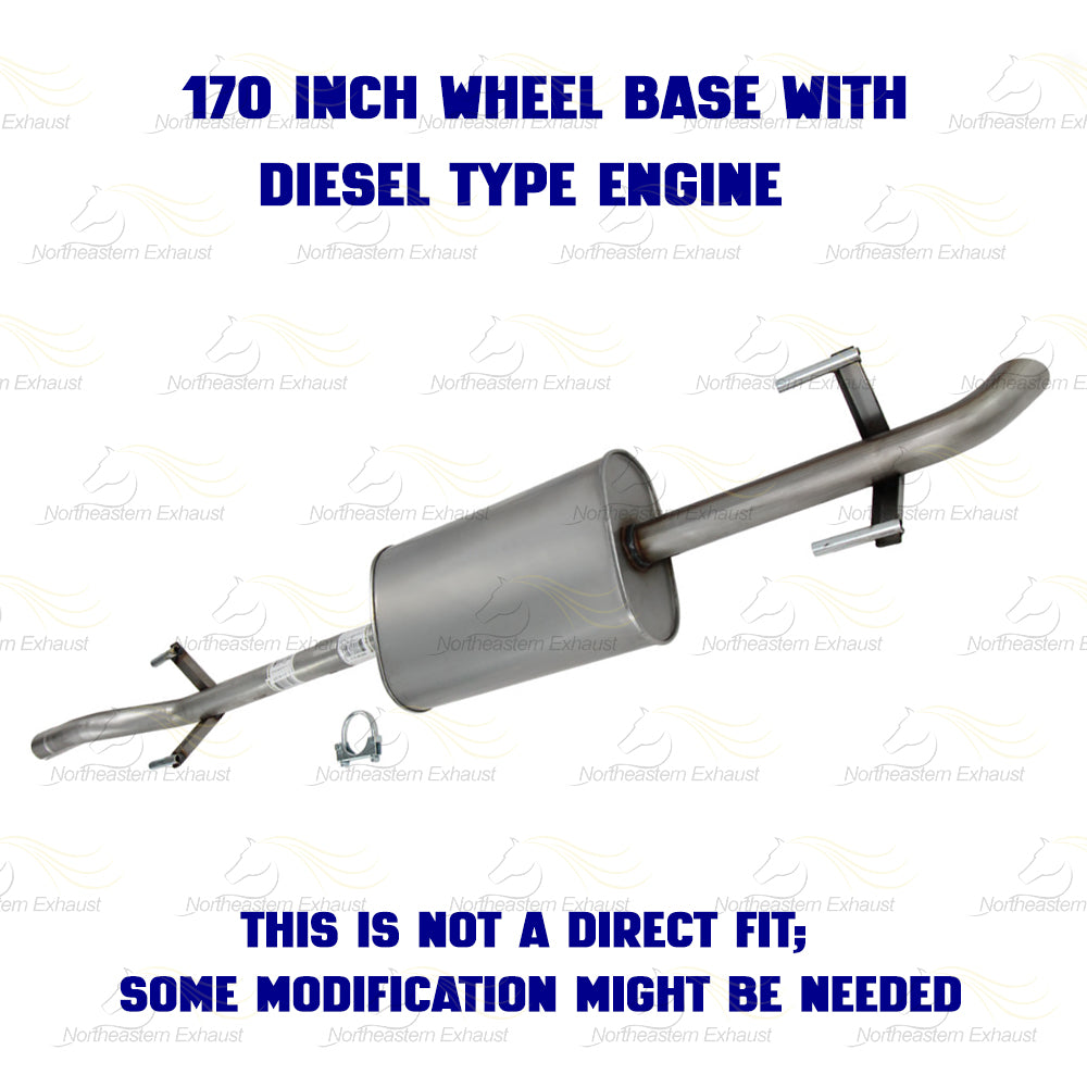 2010-2012 Mercedes-Benz Sprinter 2500 3.0L 170" WB Stainless Steel Exhaust Muffler and Tail Pipe Kit