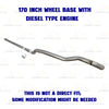 2010-2012 Mercedes-Benz Sprinter 2500 3.0L 170" WB Stainless Steel Exhaust Muffler and Tail Pipe Kit