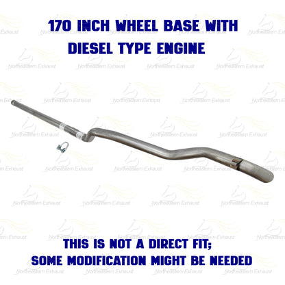 2010-2012 Mercedes-Benz Sprinter 2500 3.0L 170" WB Stainless Steel Exhaust Muffler and Tail Pipe Kit
