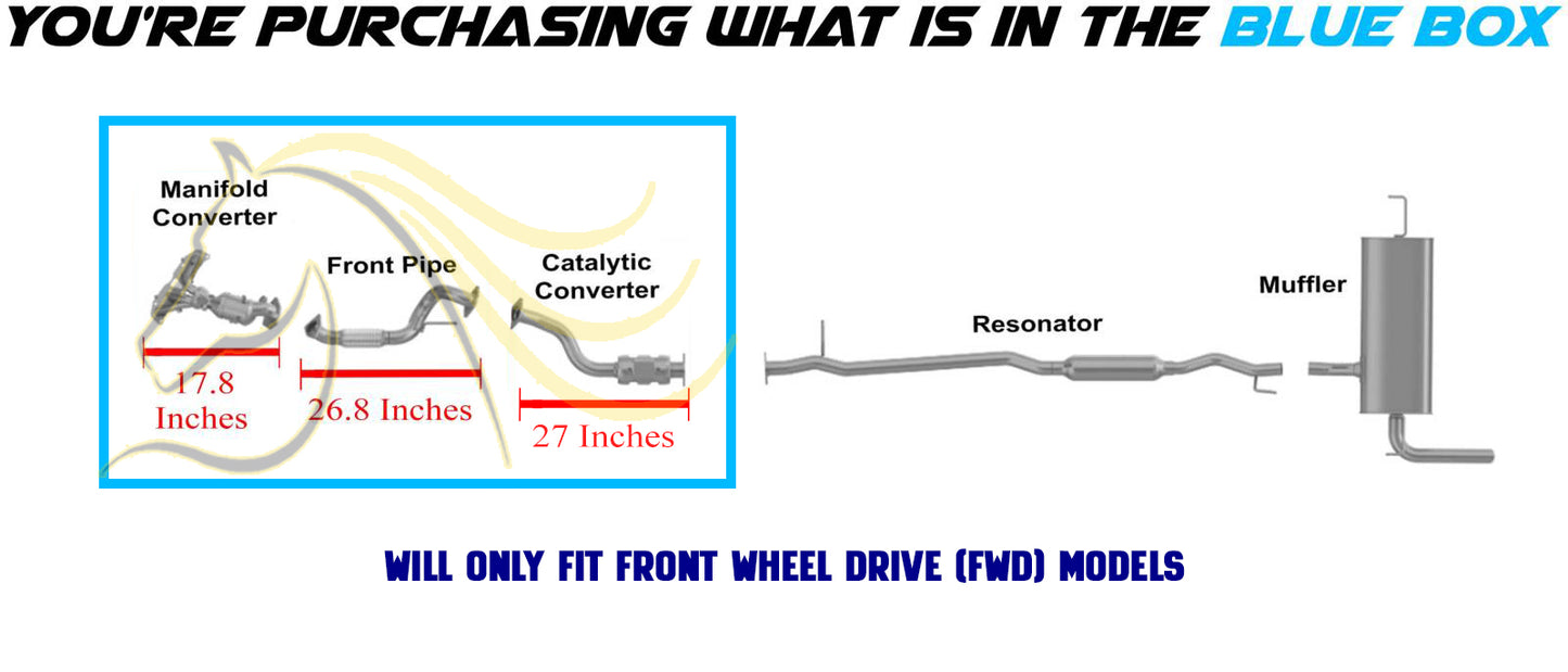 2014-2015 Nissan Rogue Select 2.5L Exhaust Manifold Catalytic Converters and Front Pipe | EPA Approved | FWD