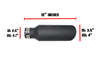 One Powder Coated Black Exhaust Tip 2.5" Inlet | 4" Outlet | 12" Long