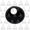 One Powder Coated Black Exhaust Tip 2.5" Inlet | 4" Outlet | 12" Long