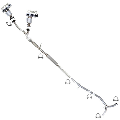 2013-2019 Ford Explorer 3.5L Pair of Exhaust Manifold Catalytic Converter Resonator and Y Pipes Kit | EPA Approved