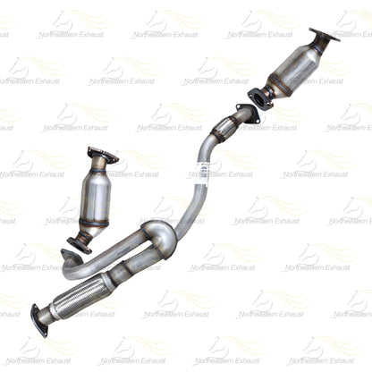 2015-2016 GMC Acadia 3.6L Front and Rear Catalytic Converter, Pipes and Muffler System Kit | EPA Approved