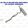 2011-2019 Mitsubishi Outlander Sport 2.0L Exhaust Resonator Pipe and Muffler Kit | 4WD (Four-Wheel Drive)