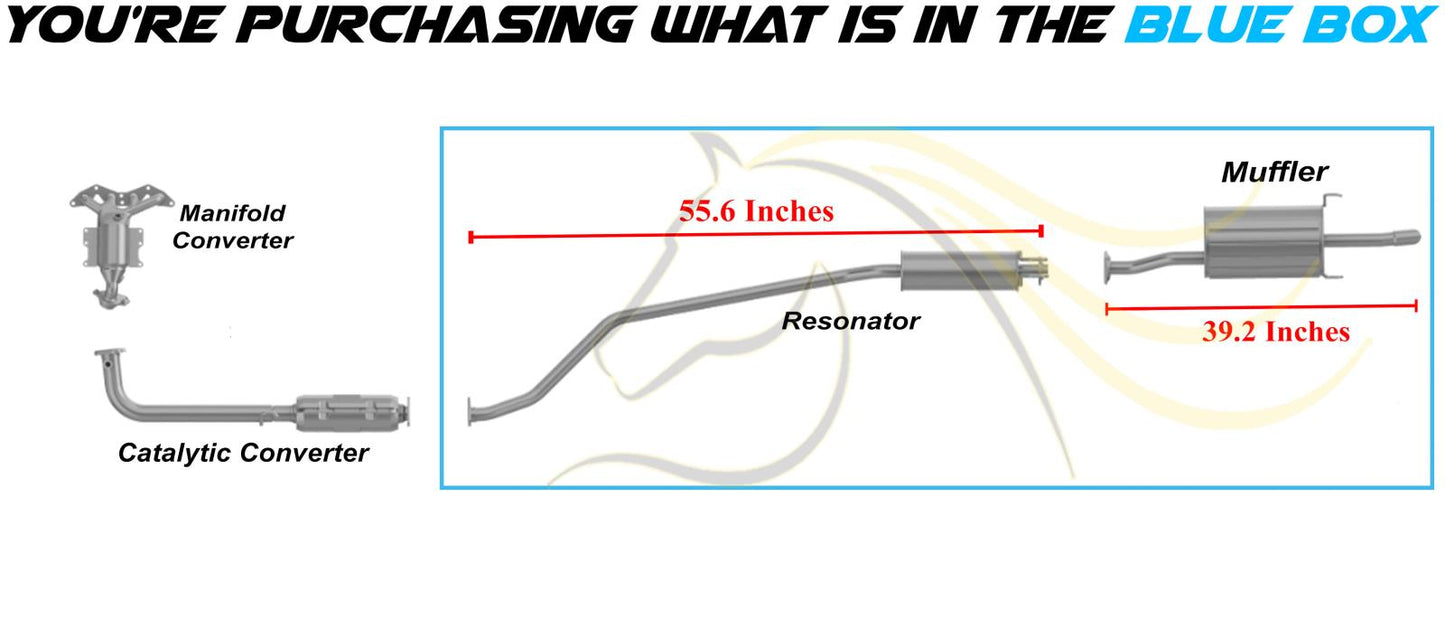 Resonator and Muffler Exhaust for 2001-2005 Honda Civic 1.7L and 2001-2003 Acura EL 1.7L