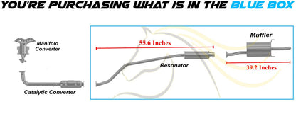 Resonator and Muffler Exhaust for 2001-2005 Honda Civic 1.7L and 2001-2003 Acura EL 1.7L
