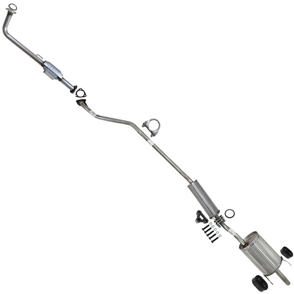Catalytic, Resonator, and Muffler for 2001-2005 Honda Civic 1.7L - For GX and EX/VTEC and VTEC-E