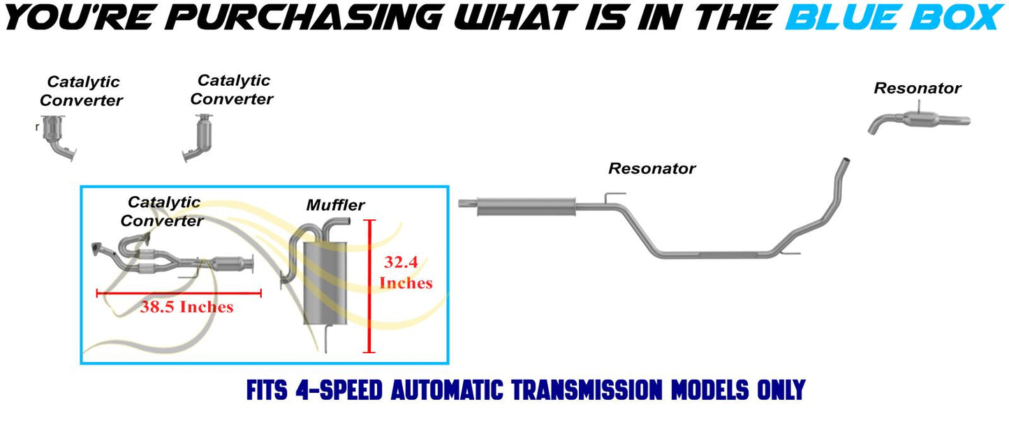 2004-2006 Nissan Quest 3.5L Exhaust Catalytic Converter and Muffler | EPA Approved