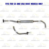 1992-1994 Honda Civic 1.6L Exhaust Resonator Pipe Assembly | USA-Built model