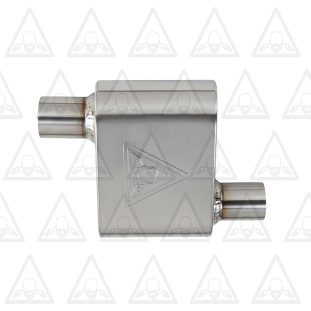Stainless Steel Performance Universal Exhaust Muffler 2.25" ID x 2.38" OD x 13" Long