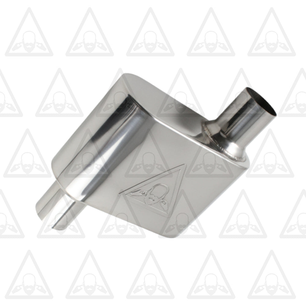 Stainless Steel Pair of Performance Universal Exhaust Muffler 2.25" ID | 2.38" OD | 13" Long