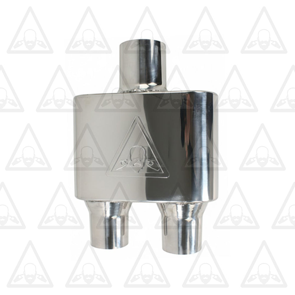 Stainless Steel Performance Universal Exhaust Muffler 2.9" ID x 2.6" OD x 13.25" Long