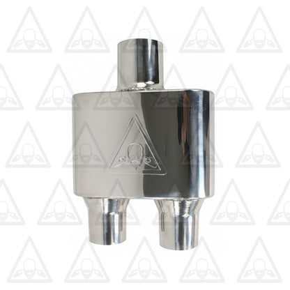 Stainless Steel Performance Universal Exhaust Muffler 2.9" ID x 2.6" OD x 13.25" Long