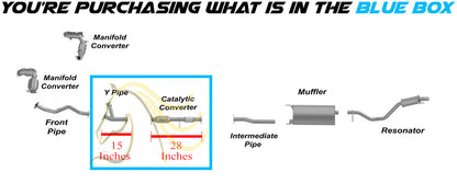 2014–2016 Toyota Highlander 3.5L Rear Exhaust Catalytic Converter and Y Pipe | EPA Approved | GAS Engine