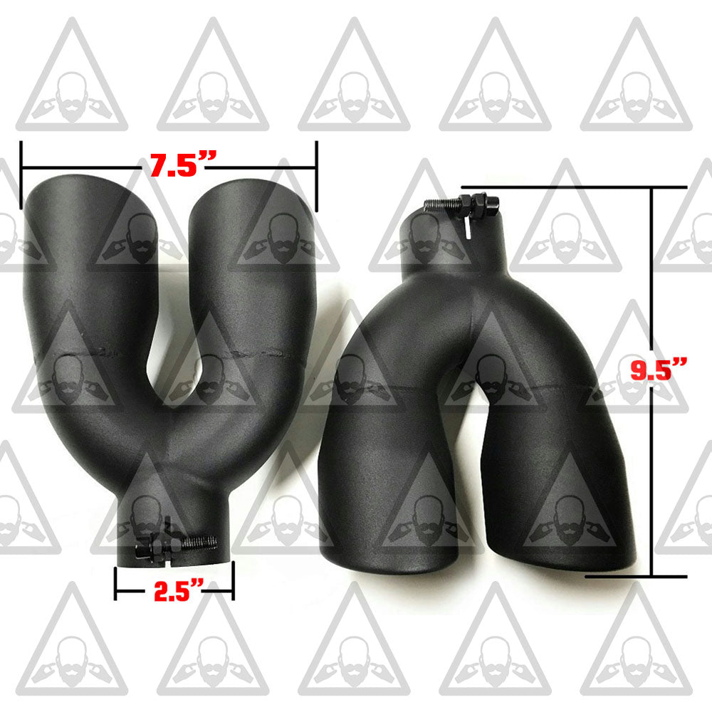 COLT EXHAUST Stainless Steel Dual Exhaust Tips 2.5" Inlet | 3.5" Outlet | 9.5" Length