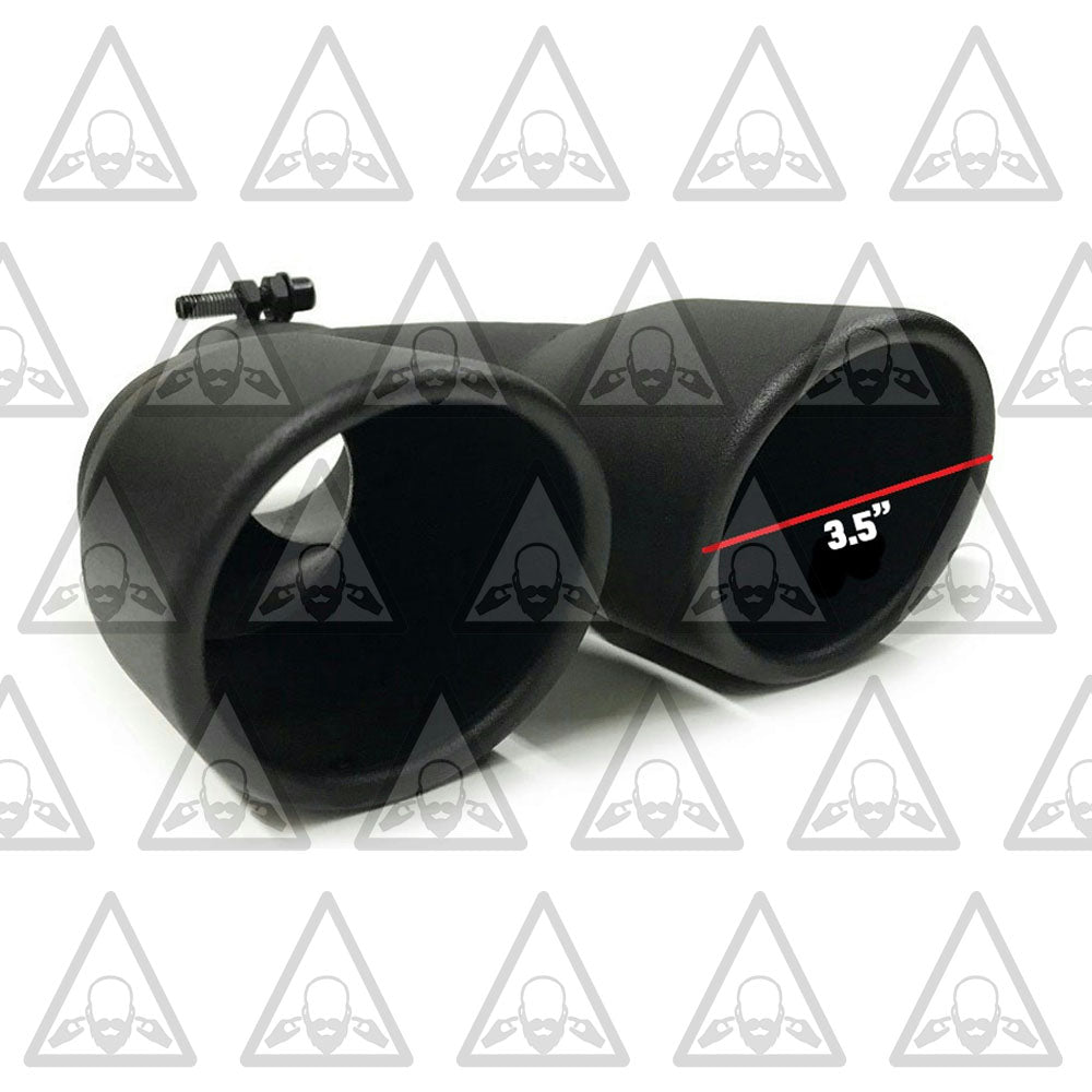 COLT EXHAUST Stainless Steel Dual Exhaust Tips 2.5" Inlet | 3.5" Outlet | 9.5" Length