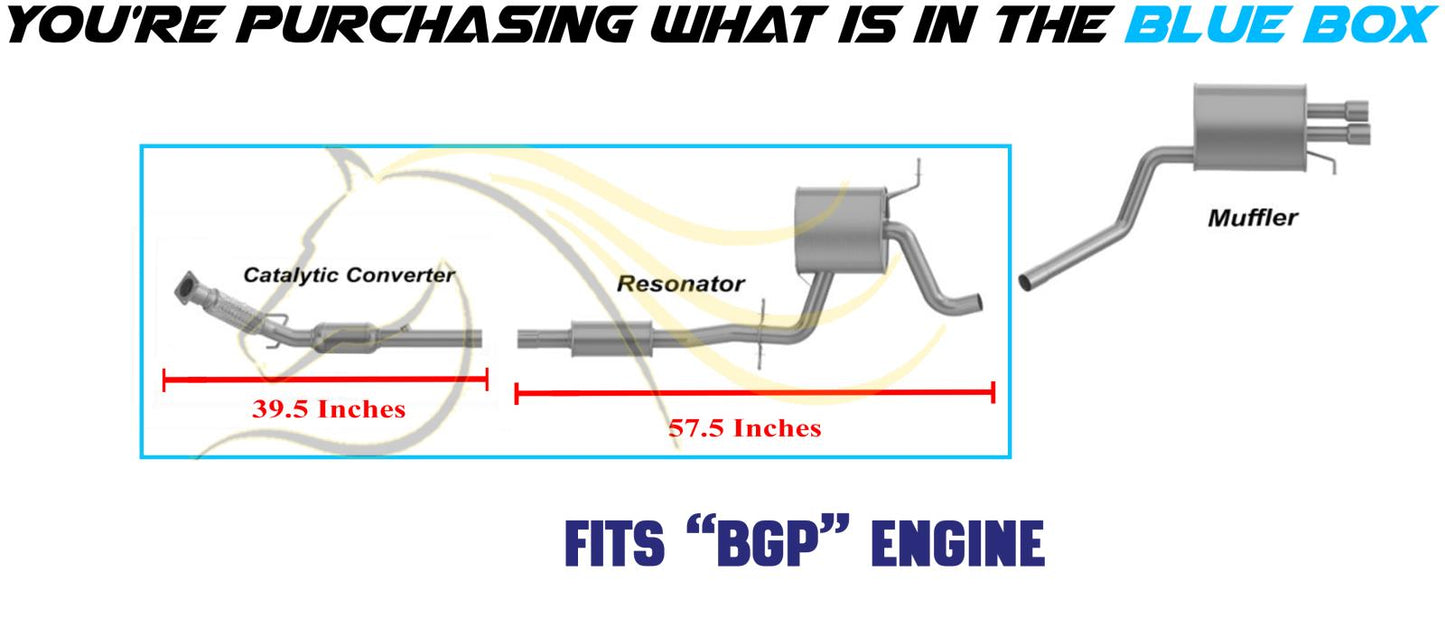 2005-2007 Volkswagen Jetta 2.5L Exhaust Catalytic Converter and Resonator Pipe | EPA Approved | BGP Engine