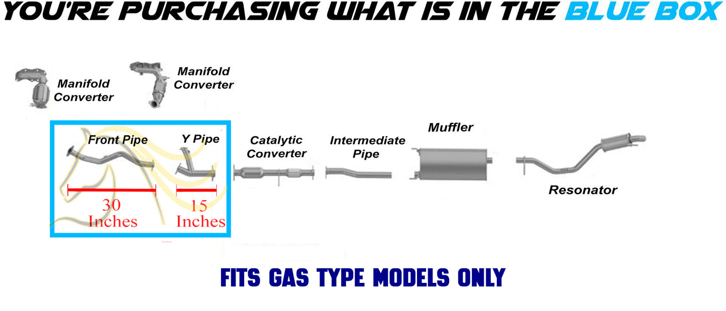 2014-2016 Toyota Highlander 3.5L Exhaust Pipes