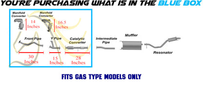 2014-2016 Toyota Highlander 3.5L Pair of Manifold Pipes and Rear Catalytic System Kit | EPA Approved | GAS Engine