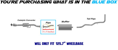 Stainless Steel Exhaust Intermediate Pipe for 1998-2003 Mazda B2300 2.3L | 1998-2003 Mazda B2500 2.5L