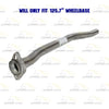 Stainless Steel Exhaust Intermediate Pipe for 1998-2003 Mazda B2300 2.3L | 1998-2003 Mazda B2500 2.5L