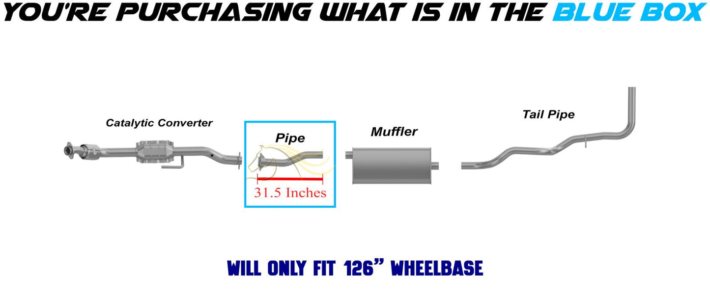 Stainless Steel Exhaust Intermediate Pipe for 1998-2000 Ford Ranger 3.0L | 1998-2000 Ford Ranger 4.0L