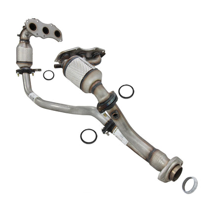2014-2016 Toyota Highlander 3.5L Pair of Exhaust Manifold Catalytic Converter Front and Y Pipe Kit | EPA Approved | GAS Engine