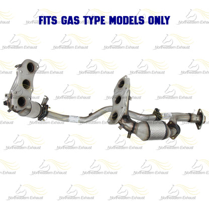 2014-2016 Toyota Highlander 3.5L Pair of Exhaust Manifold Catalytic Converter Front and Y Pipe Kit | EPA Approved | GAS Engine
