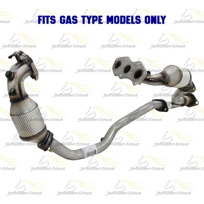 2014-2016 Toyota Highlander 3.5L Pair of Exhaust Manifold Catalytic Converter Front and Y Pipe Kit | EPA Approved | GAS Engine