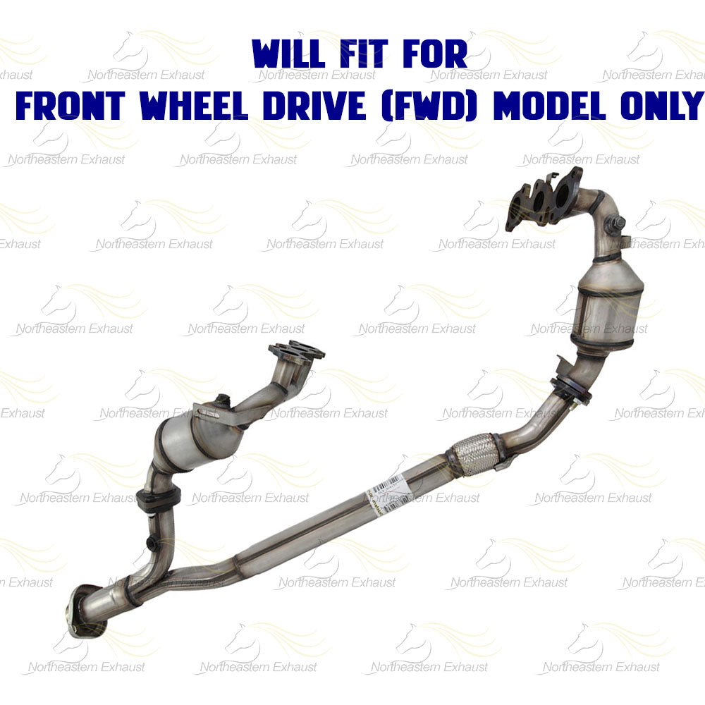 2004-2006 Toyota Sienna 3.3L Pair of Exhaust Manifold Catalytic Converter and Y Pipe Kit | EPA Approved | FWD