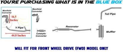 2004-2006 Toyota Sienna 3.3L Driver-side Exhaust Manifold Catalytic Converter and Y Pipe | EPA Approved | FWD
