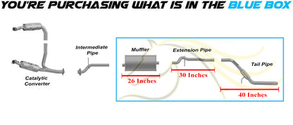 Exhaust Muffler, Extension and Tail Pipe for 2006-2010 Ford Explorer 4.0L | 2007-2010 Explorer Sport Trac 4.0L