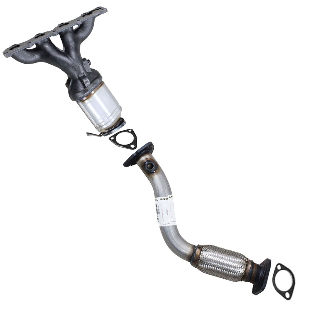 2008-2010 Chevrolet Malibu 2.4L Exhaust Manifold Catalytic Converter and Flex Pipe | EPA Approved | 4-Speed Automatic Transmission | Non-PZEV