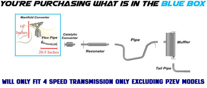 Exhaust Manifold Catalytic Converter and Flex Pipe for 2008-2009 Pontiac G6 2.4L | 2008 Saturn Aura 2.4L