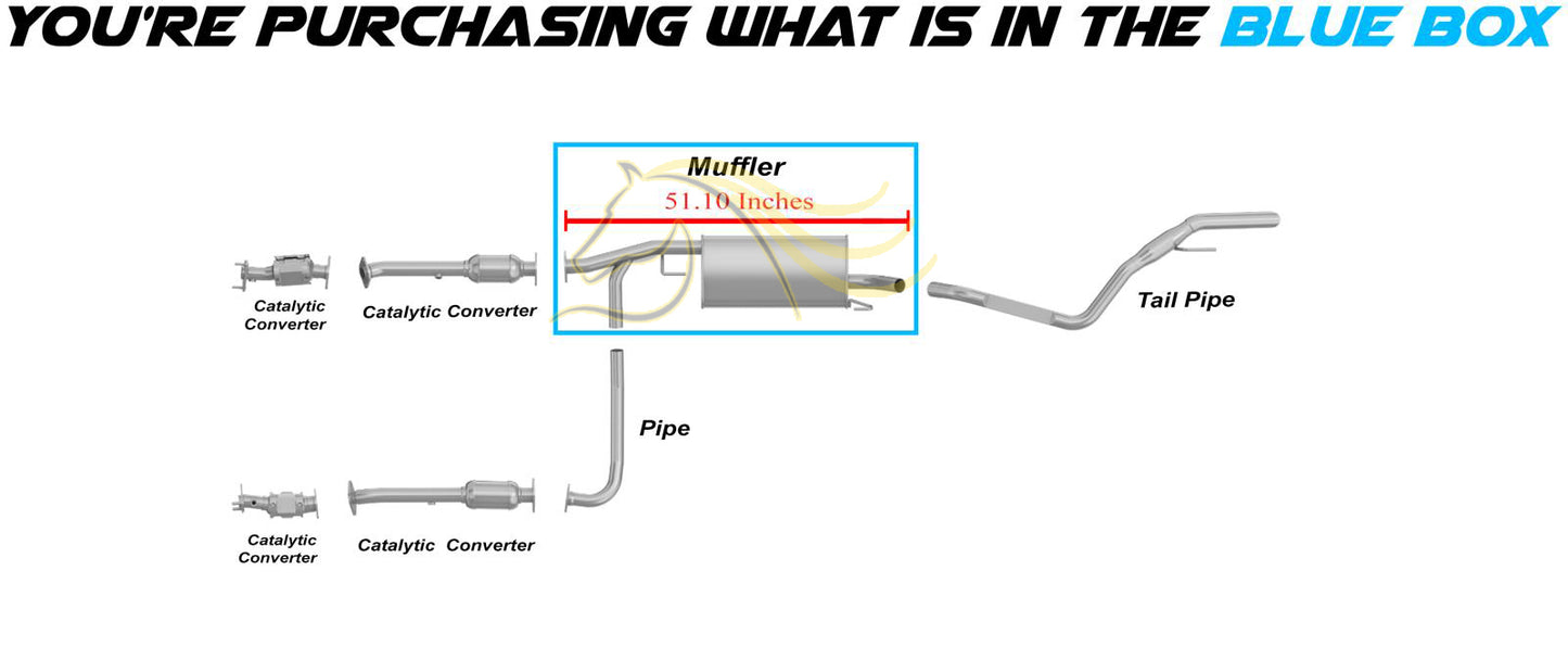 Exhaust Muffler for 2005-2012 Nissan Pathfinder 4.0L | 2005-2015 Nissan Xterra 4.0L