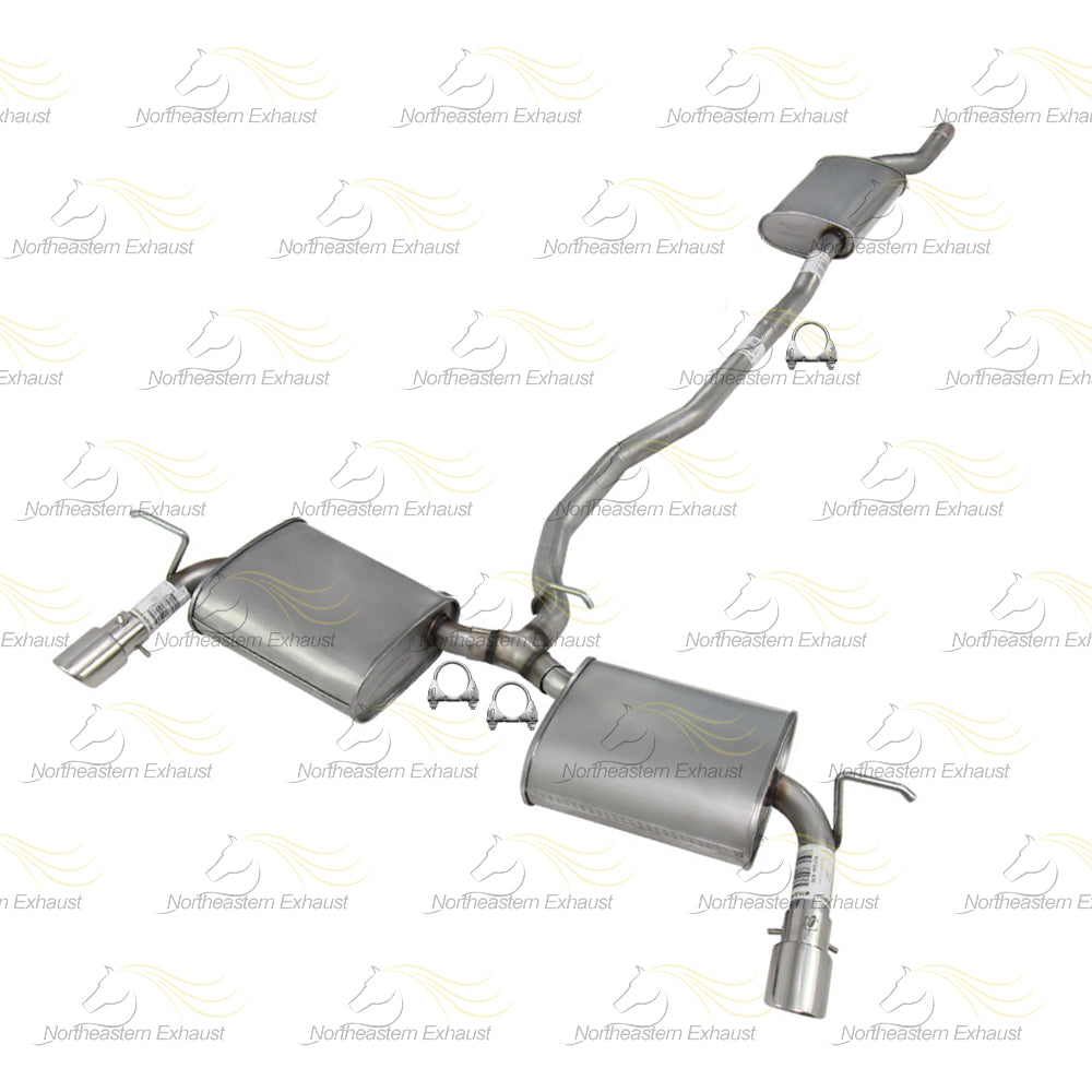 Exhaust Resonator Pipe and Pair of Muffler for 2007-2010 Ford Edge 3.5L | 2007-2010 Lincoln MKX 3.5L