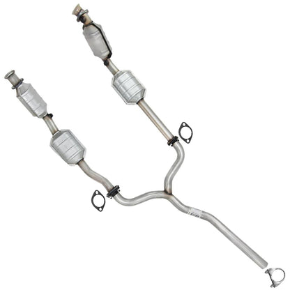 Pair of Catalytic Converter and Y Pipe for 2003-2011 Mercury Grand Marquis 4.6L | 2003-2011 Ford Crown Victoria 4.6L