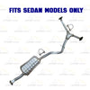 2008-2011 Subaru Impreza 2.5L Stainless Steel Resonator Pipe and Pair of Muffler | For SEDAN